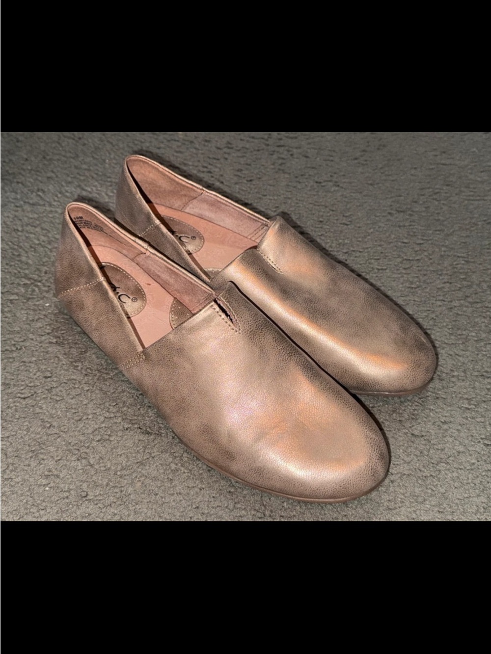 BOC Born Concept Womens Size 10 M Metallic Rose Gold Leather Casual Loafer